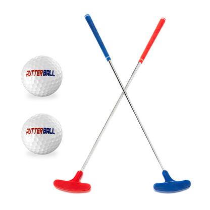 Mega Bundle PutterBall Game Set - LED Lights, Golf Ball Catch Tray & Travel Bag